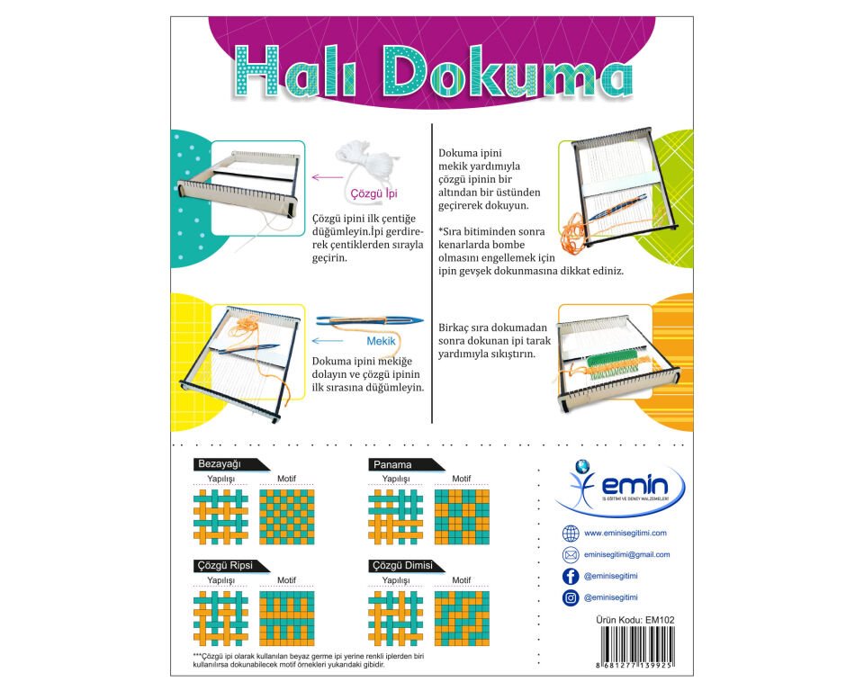 Emin İş Eğitimi Halı Dokuma Tezgahı