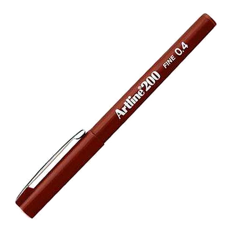 Artline 200N Fine Keçe Uçlu Yazı Kalemi Uç:0,4 Mm Kahverengi