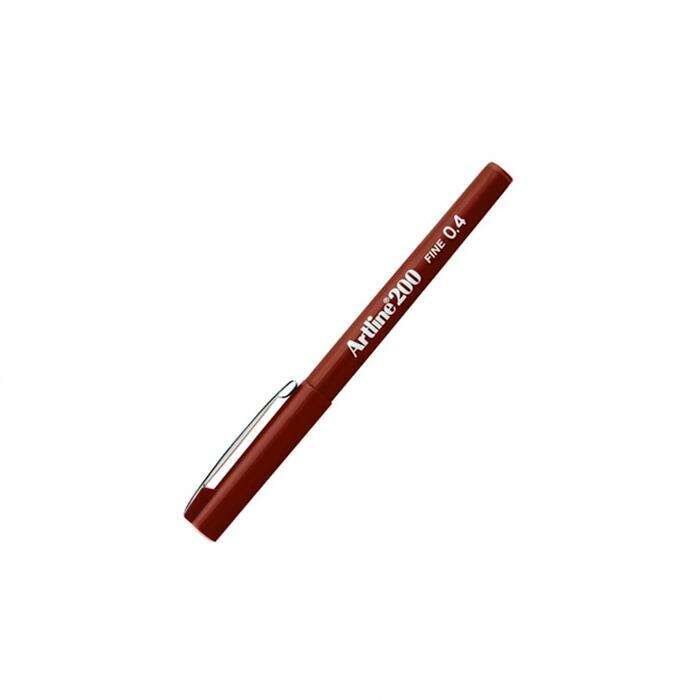 Artline 200N Fine Keçe Uçlu Yazı Kalemi Uç:0,4 Mm Kahverengi
