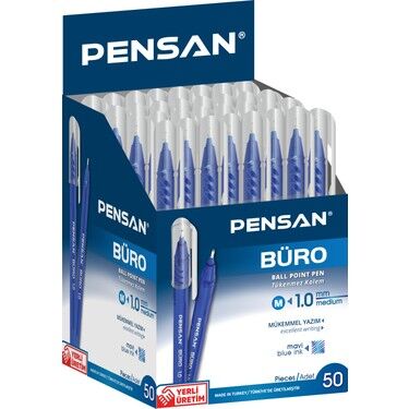 Pensan 2270 Büro Tükenmez Kalem 1 Mm Mavi 50 Li Kutu