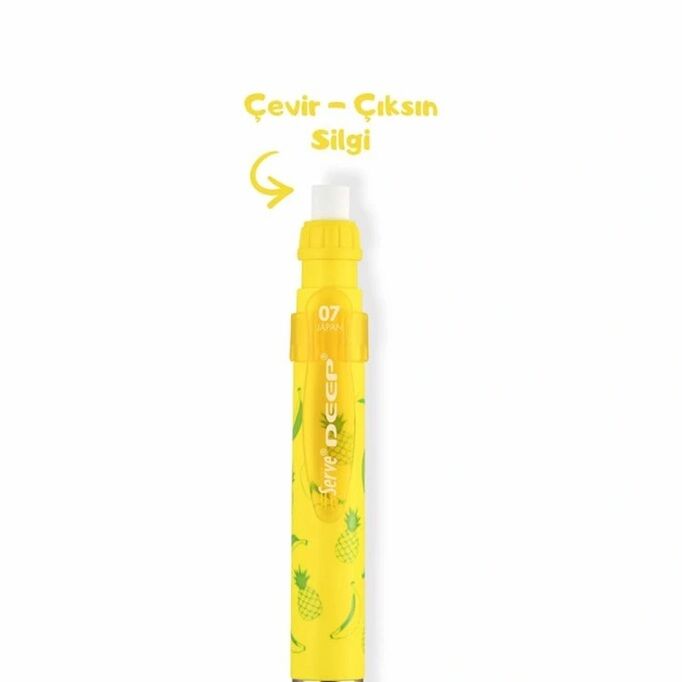 Serve Deep Mekanik Kurşun Kalem 0.7 Mm Fos Sarı Ananas Muz