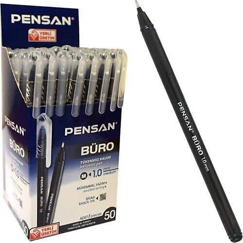 Pensan 2270 Büro Tükenmez Kalem 1 Mm Siyah 50 Li Kutu