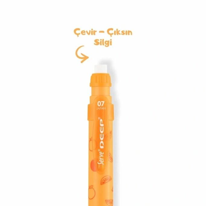 Serve Deep Mekanik Kurşun Kalem 0.7 Mm Fos Turuncu Portakal