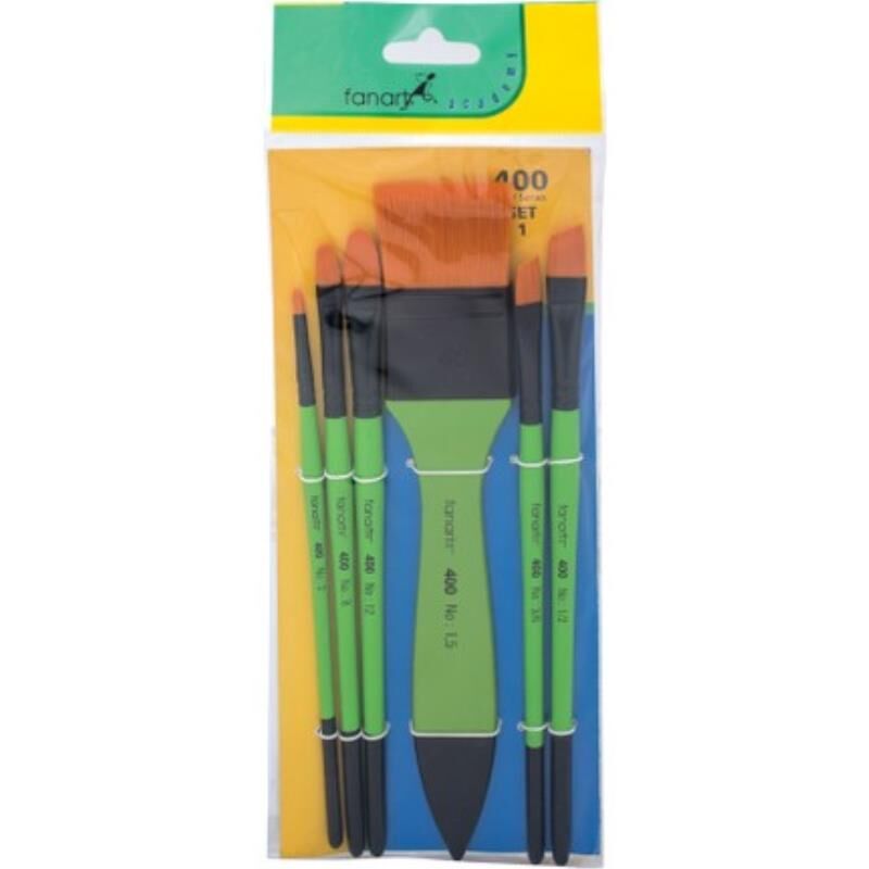 Fanart Academy Seri 400 Sentetik Kıllı Fırça Seti No 16 farklı fırça