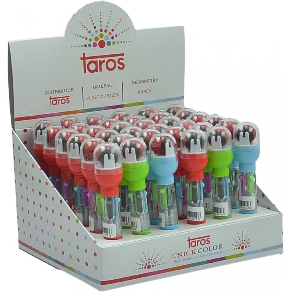 Taros Unick Color Full Color Mühürlü Kısa Çoklu Tükenmez Kalem