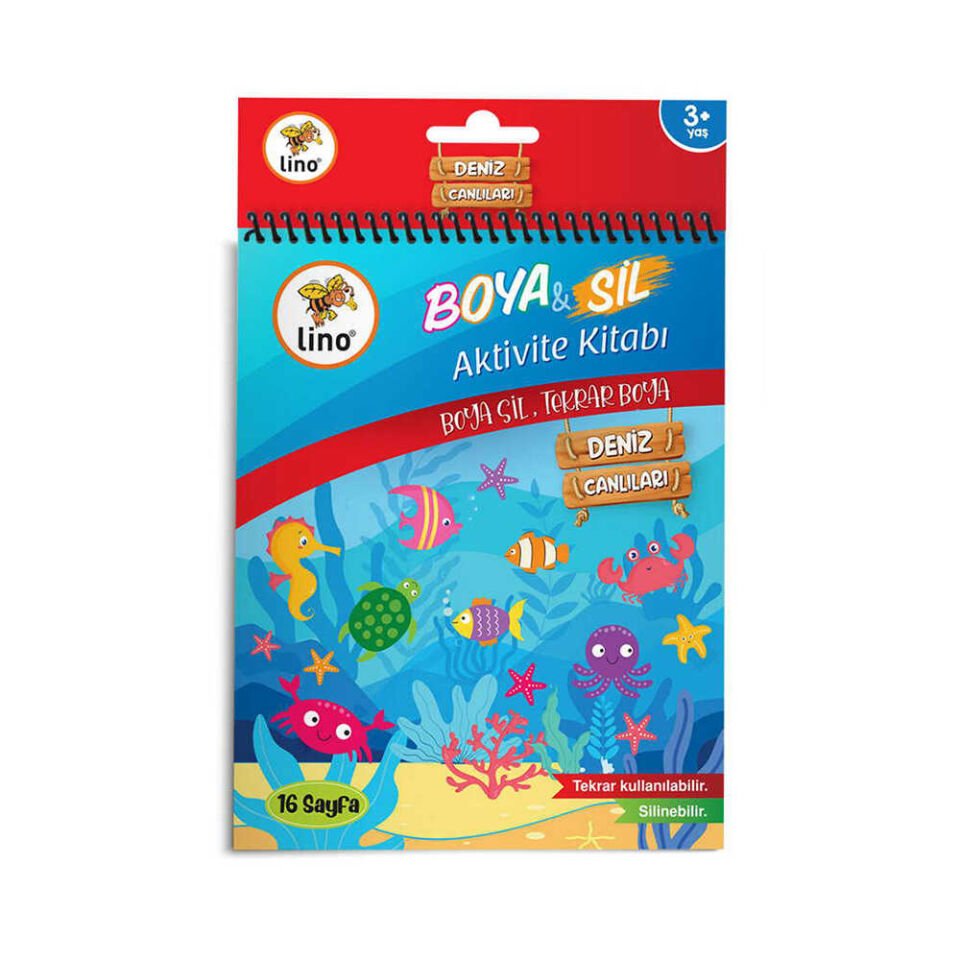 Lino Boya Sil Aktivite Boyama Kitabı Denizaltı