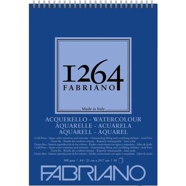 Fabriano 1264 W C Suluboya Defteri 300 Gr A4 30 Yaprak Spiralli