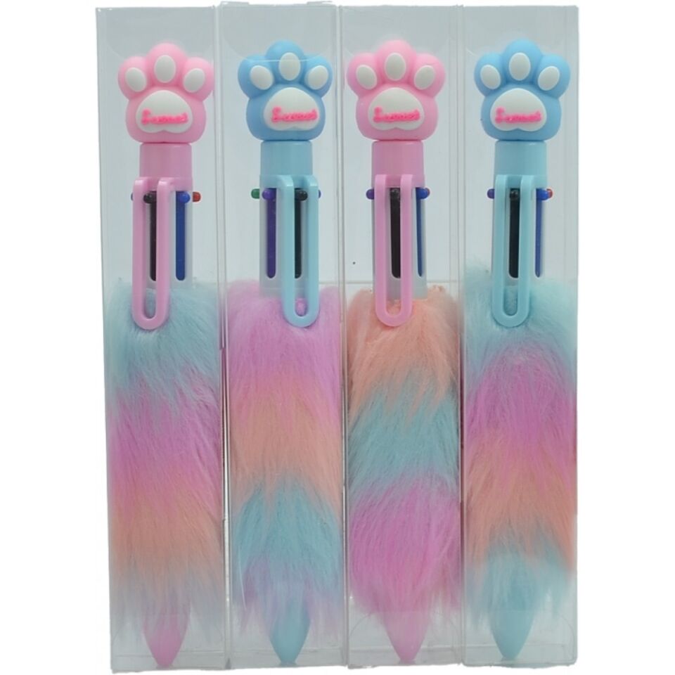 Taros Unick Color Pvc Kutu Pati Çoklu Peluş Tükenmez Kalem