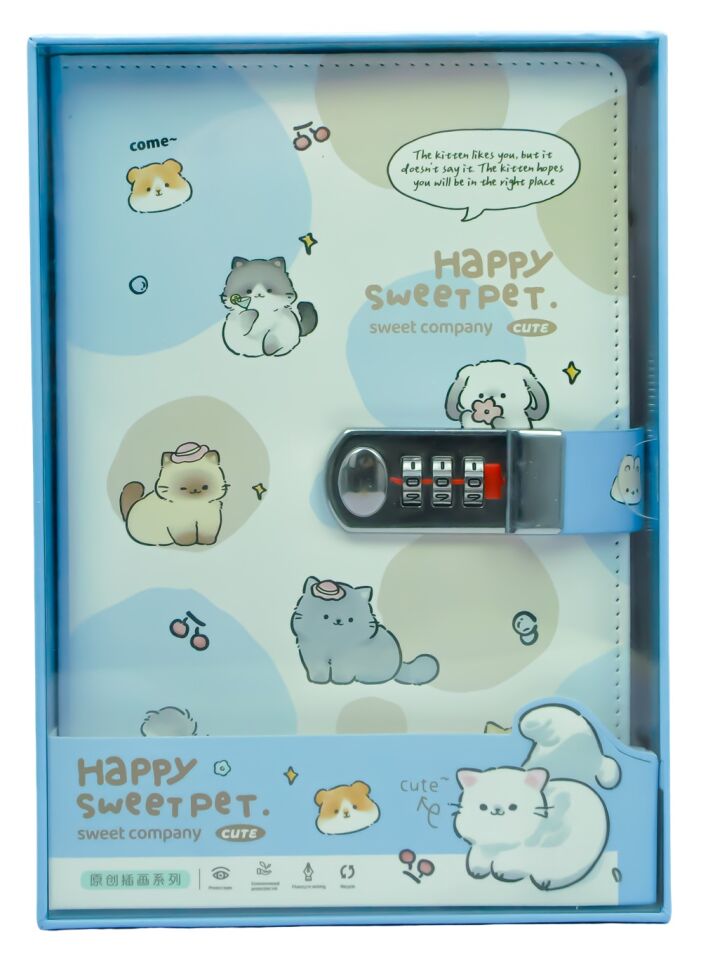 Taros Unick Color Happy Sweet Pet Şifreli Günlük