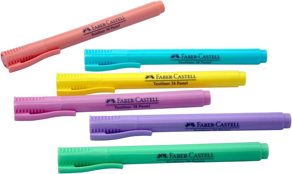 Faber-Castell Fosforlu Kalem 38 Pastel 4 Lü Paket