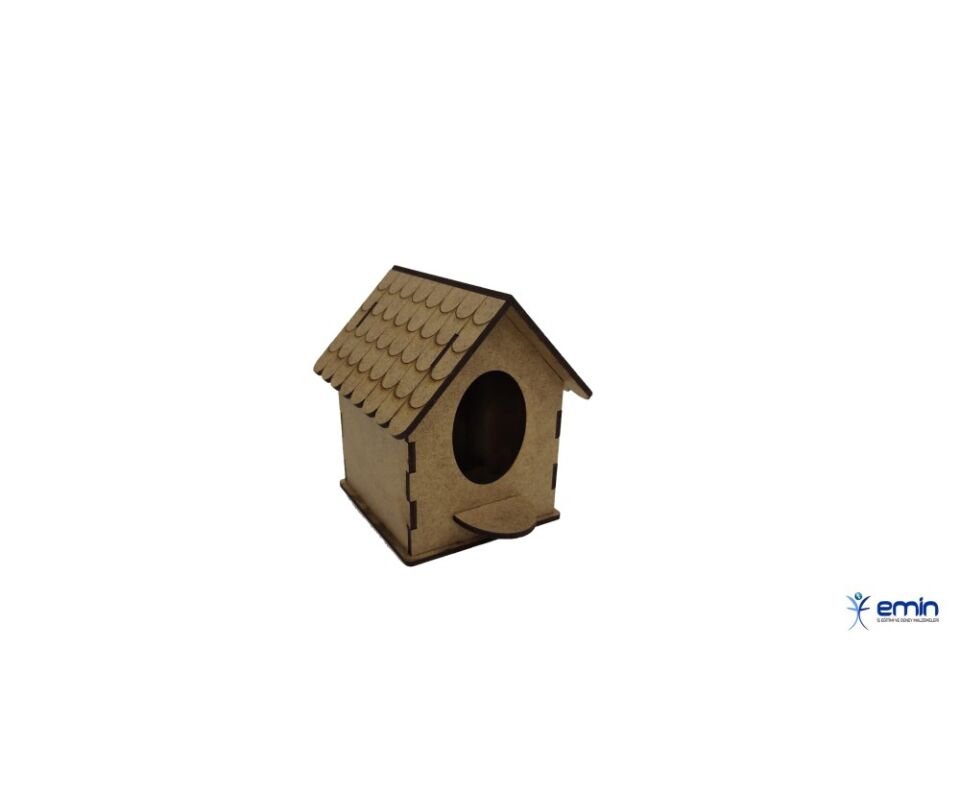 Emin İş Eğitimi 3D Kuş Evi Mini Ahşap Maket