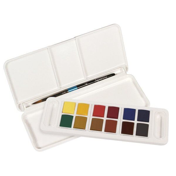 Daler Rowney Aquafine Seyahat Seti 12 Yarım Boy Plastik Kutu
