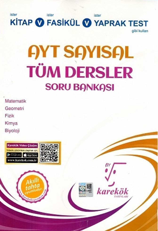 Karekök AYT Sayısal Tüm Dersler Soru Bankası