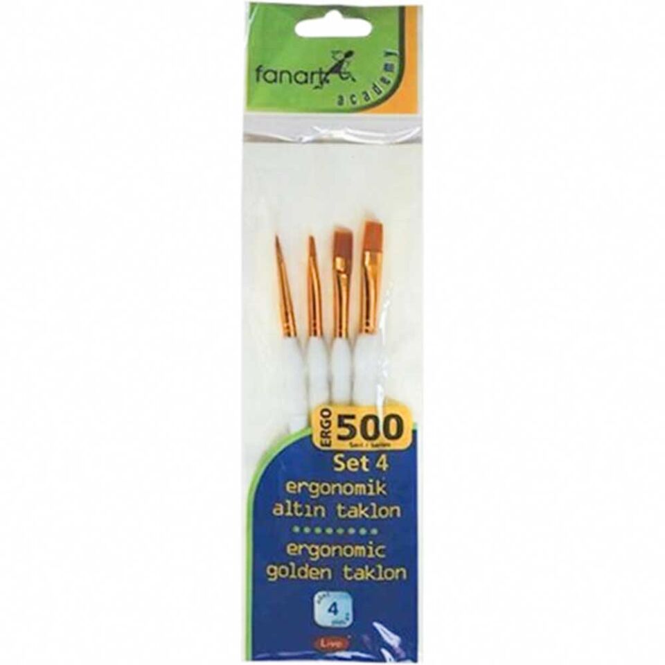 Fanart Academy Ergo 500 Seri Fırça Seti 4 4 Lü