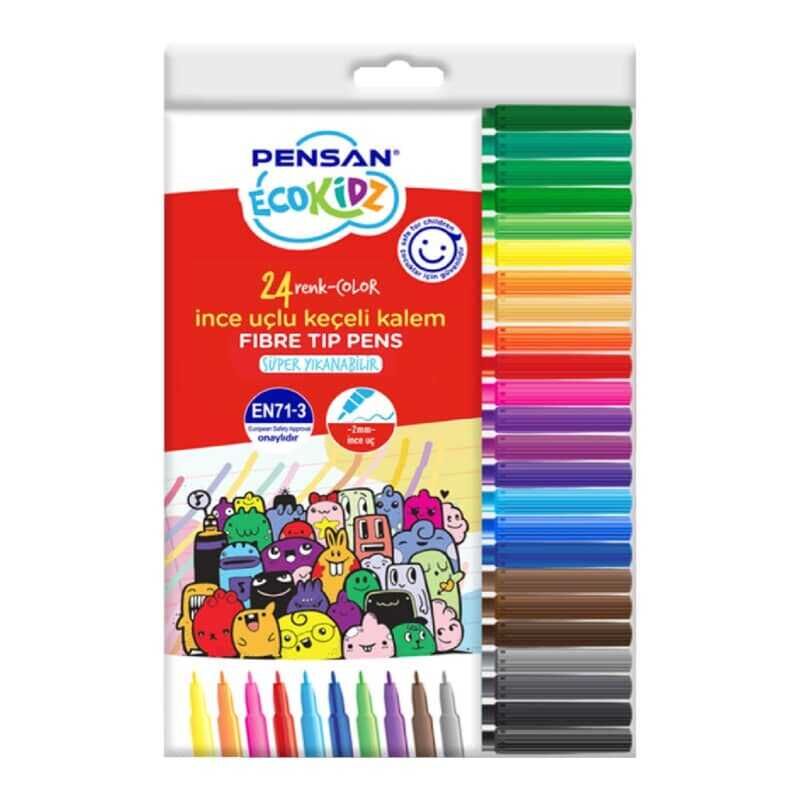 Pensan Kidz 5000 24 Renk İnce Uçlu Keçeli Kalem