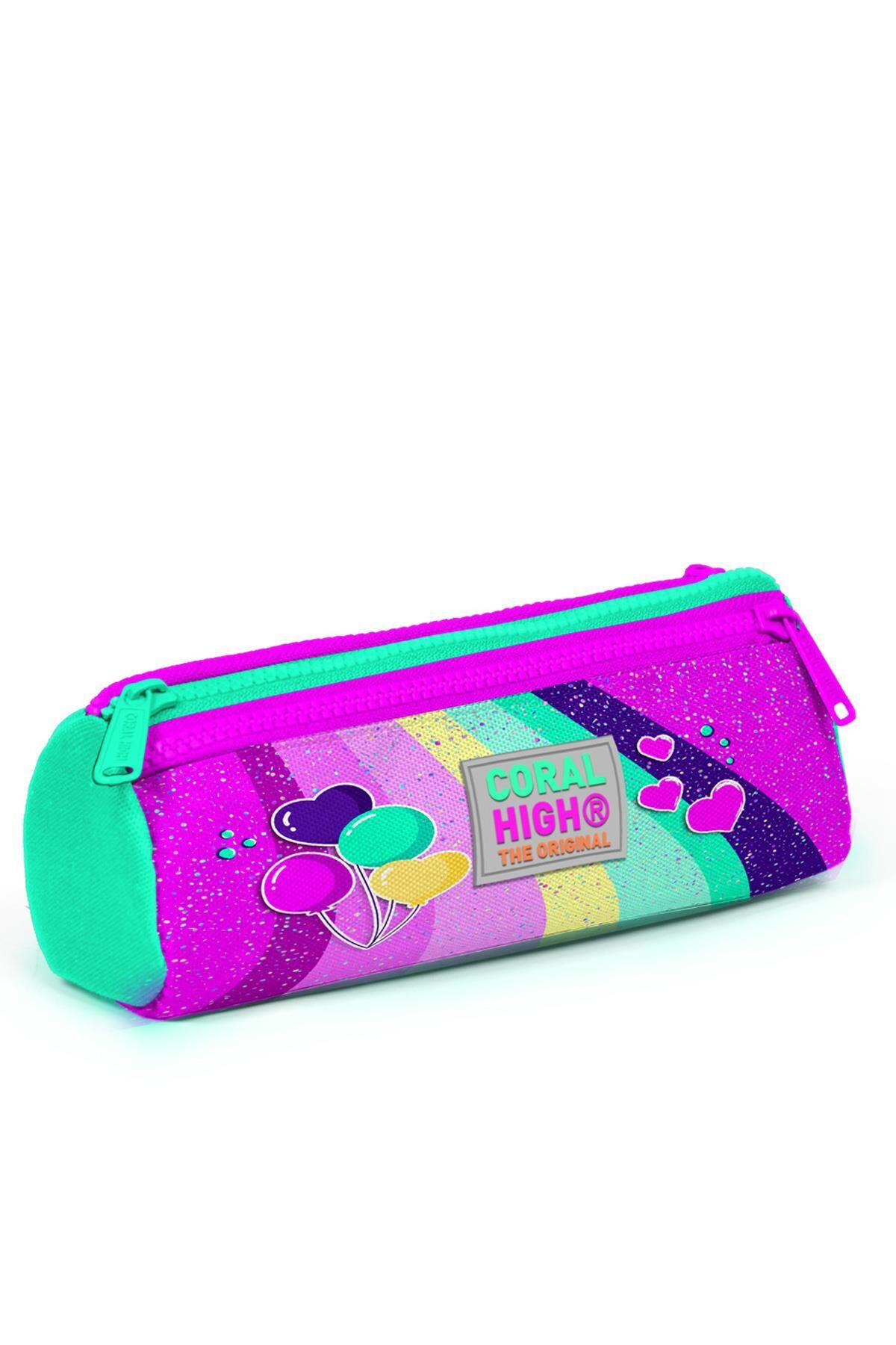 Yaygan Coral High Kalem Çanta Üç Bölmeli 22058