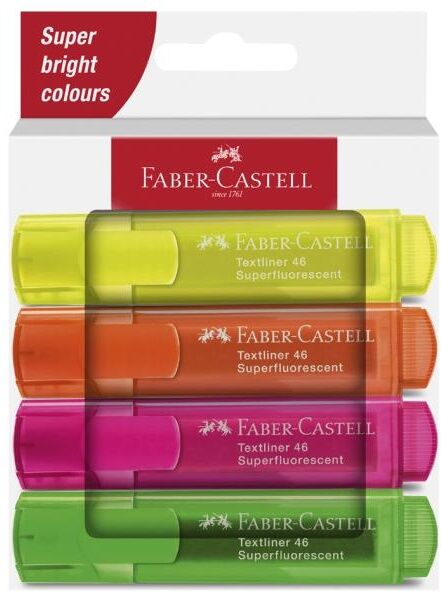 Faber-Castell Fosforlu Kalem 46 Şeffaf 4 Lü