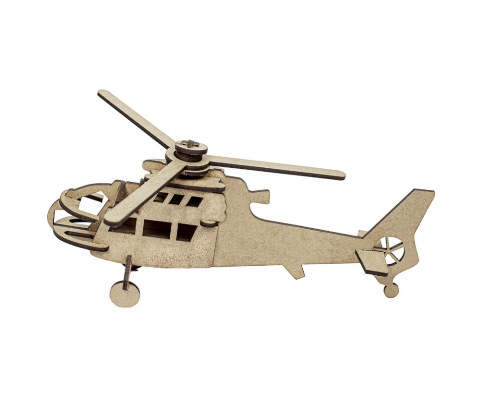 Emin İş Eğitimi 3D Helikopter Ahşap Maket
