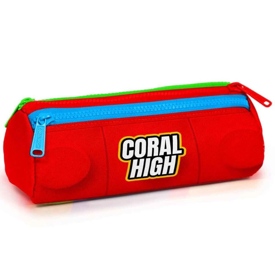Yaygan Coral High Kalem Çanta Üç Bölmeli 22091