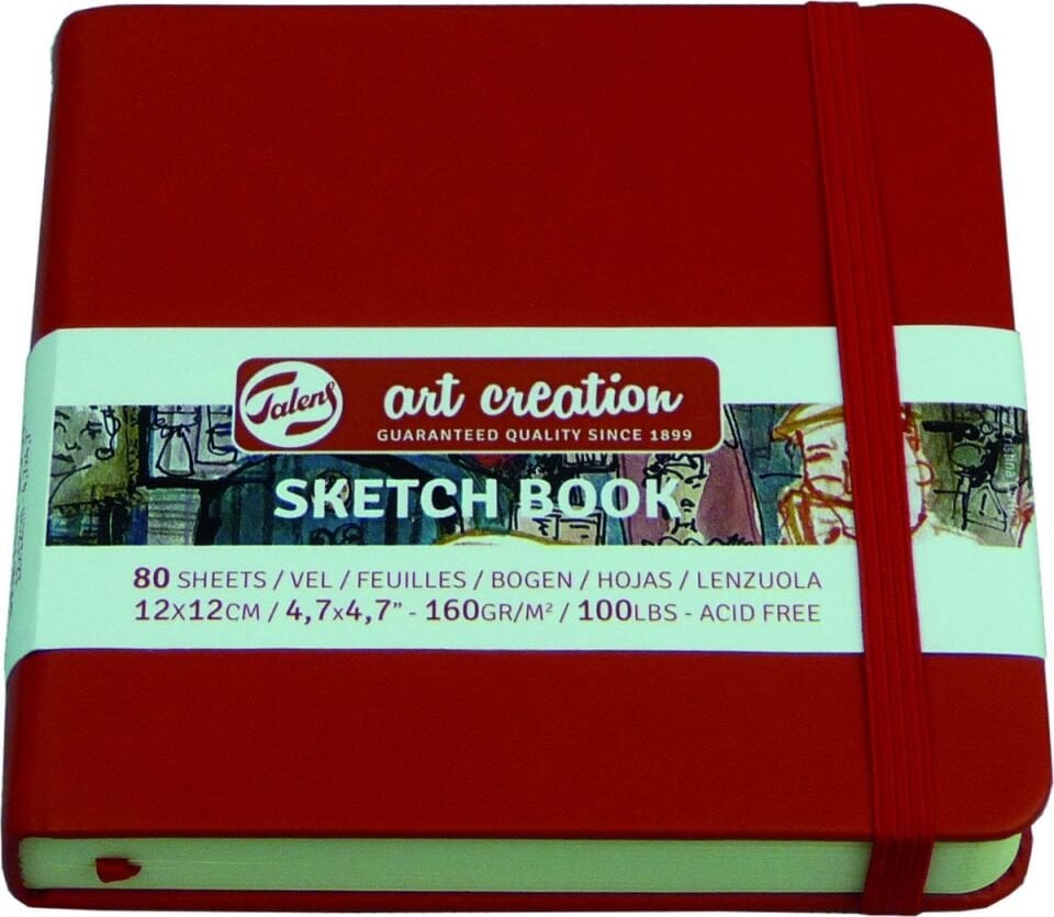 Talens Art Creation Eskiz Defteri 140 Gr 12x12 Cm Kırmızı
