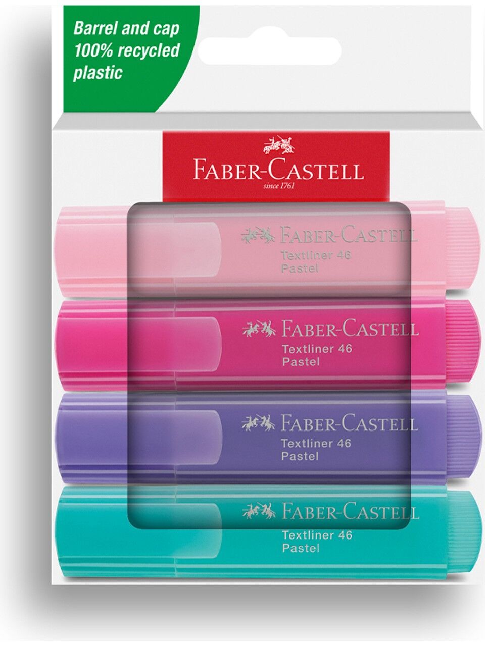 Faber-Castell Glassy Pastel Fosforlu Kalem 4 Lü