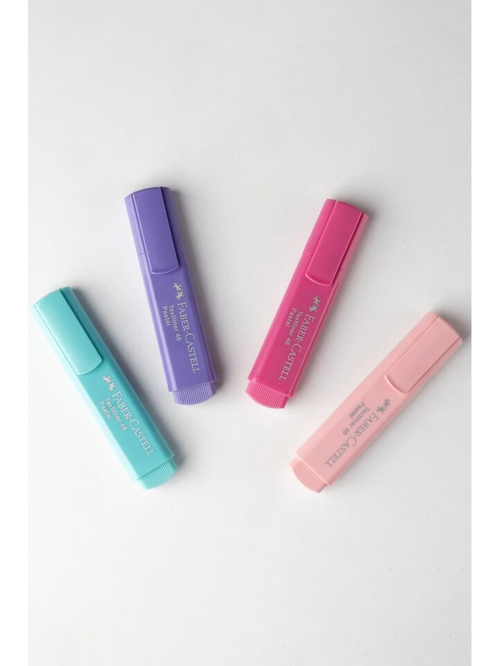 Faber-Castell Glassy Pastel Fosforlu Kalem 4 Lü