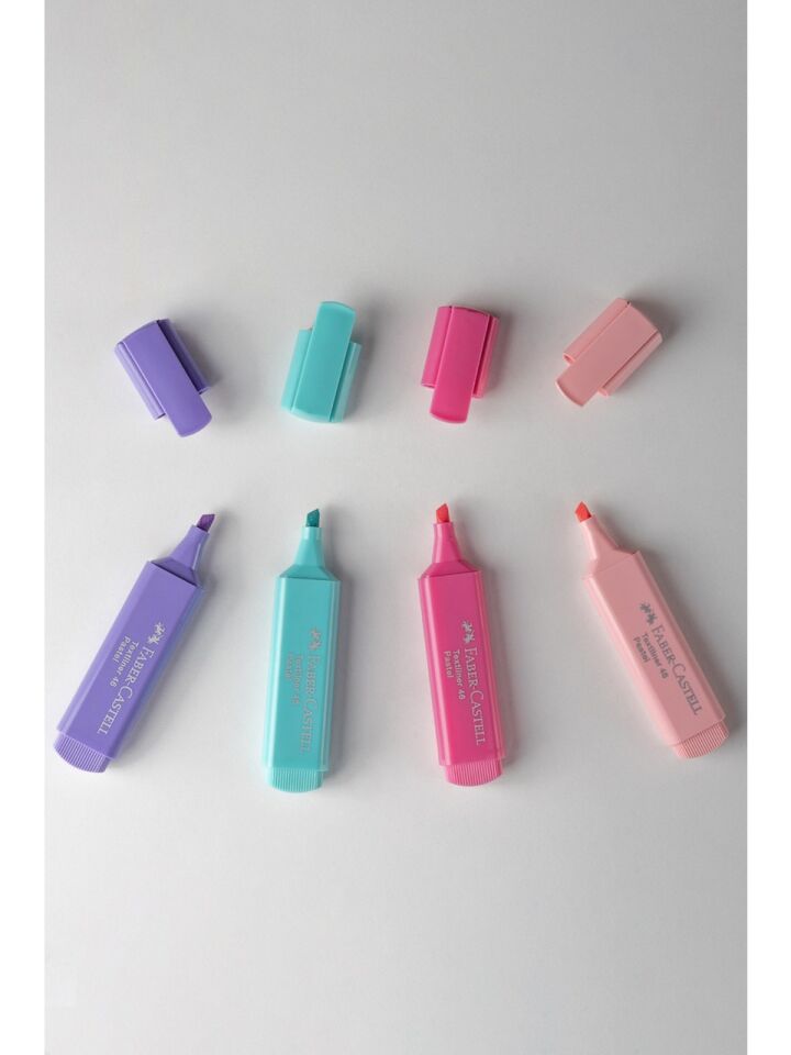 Faber-Castell Glassy Pastel Fosforlu Kalem 4 Lü