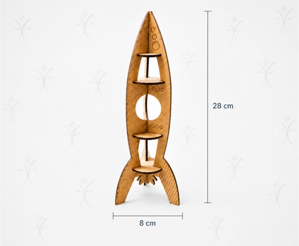 Emin İş Eğitimi 3D Roket Ahşap Maket