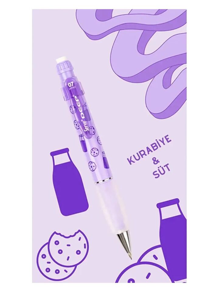 Serve Deep Mekanik Kurşun Kalem 07 Mm Tatlı Serisi Pastel Mor