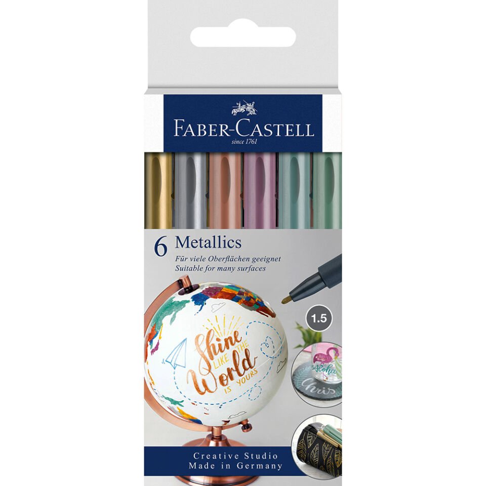 Faber-Castell Metalik Markör 6 Lı