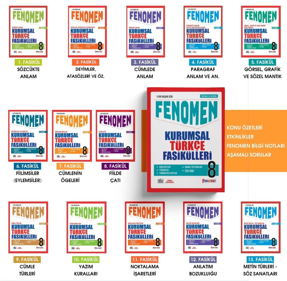Fenomen 8 Kurumsal Türkçe Fasikül Set