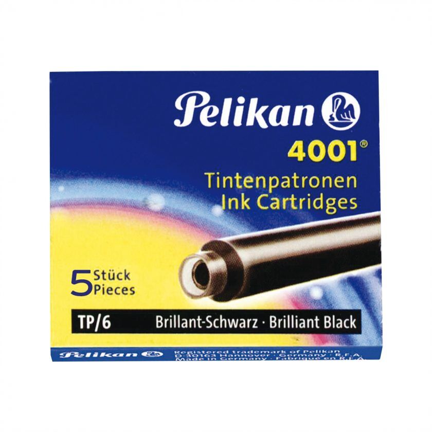 Pelikan Dolmakalem Kartuşu 4001 Küçük Siyah 6 Lı