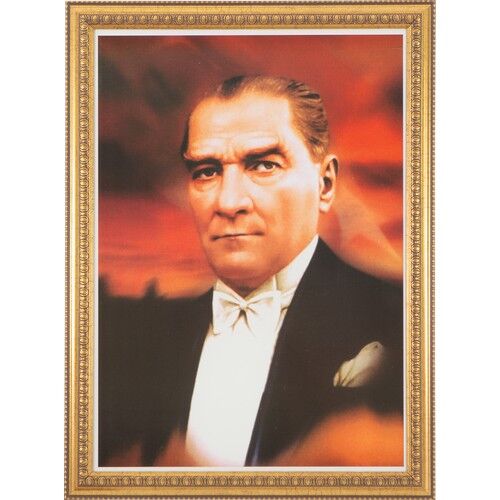 İnter 50x70 Varaklı Çerçeve Duvara Monte Atatürk Portresi