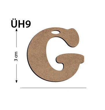 Okutan Ahşap 3 cm Ğ Harfi
