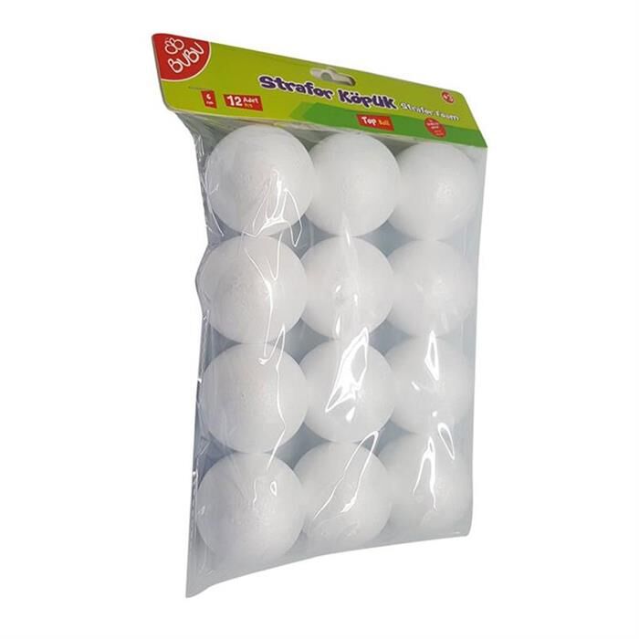 Bu-Bu Strafor Köpük Top 6 Cm 12 Li 