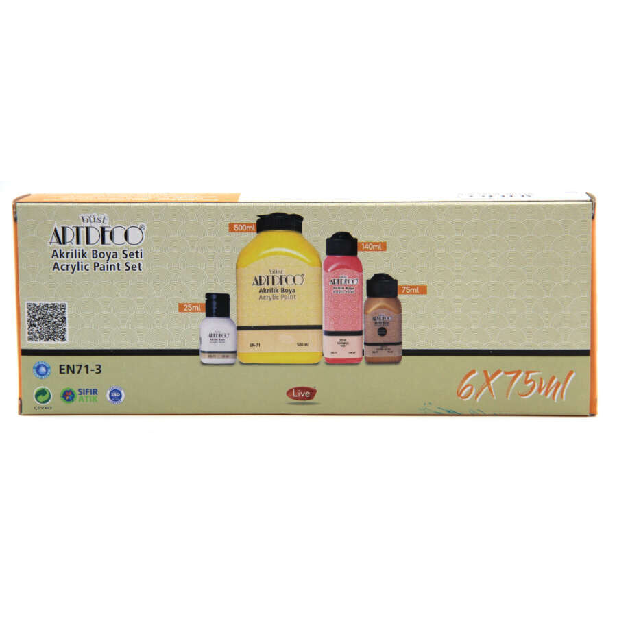 Artdeco Akrilik Boya Seti 6x75 Ml Makaron Renkler