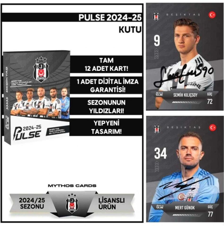 Beşiktaş Pulse Futbolcu Kartları 2024/25