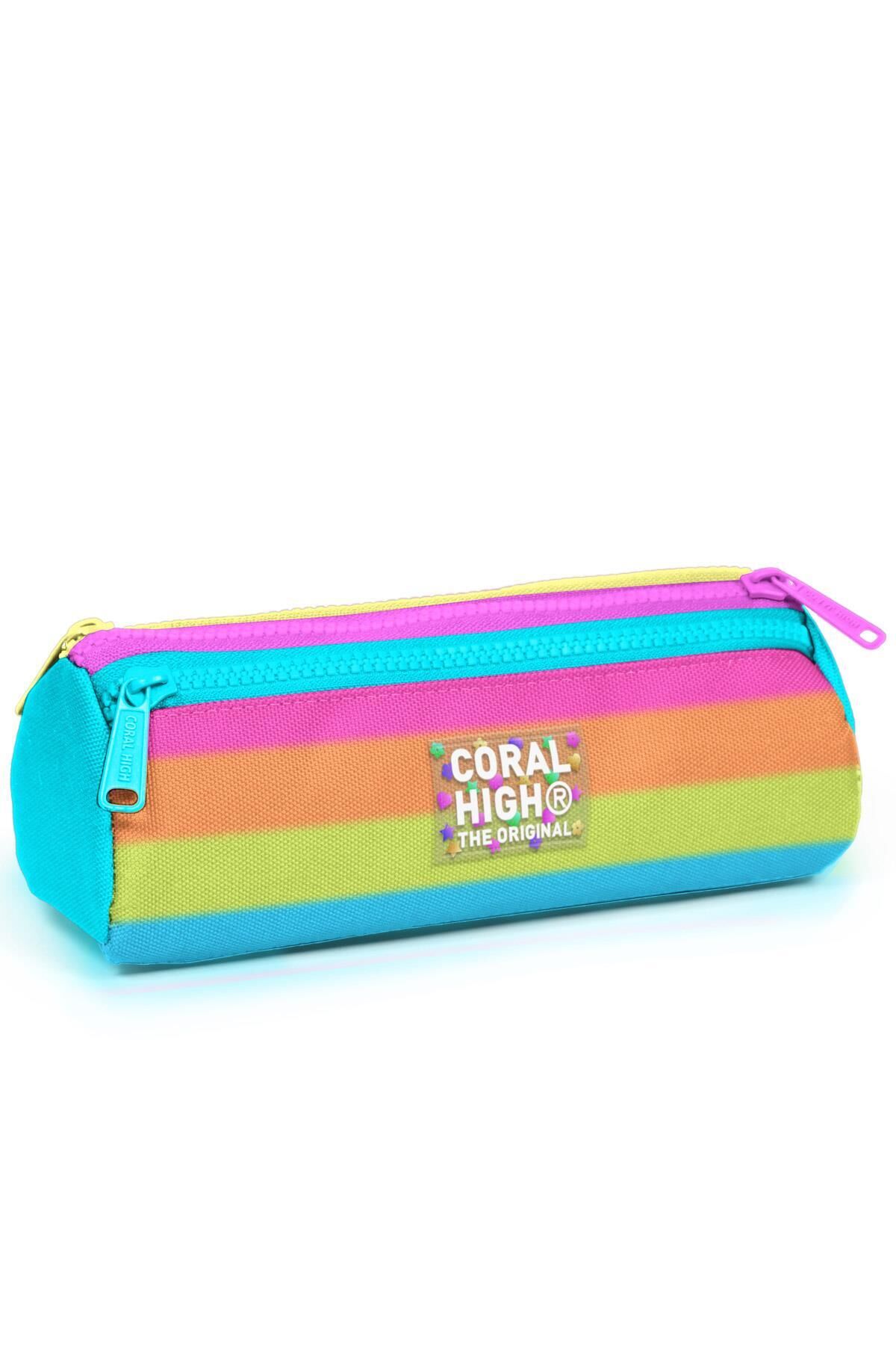 Yaygan Coral High Kalem Çanta  Üç Bölmeli 22086