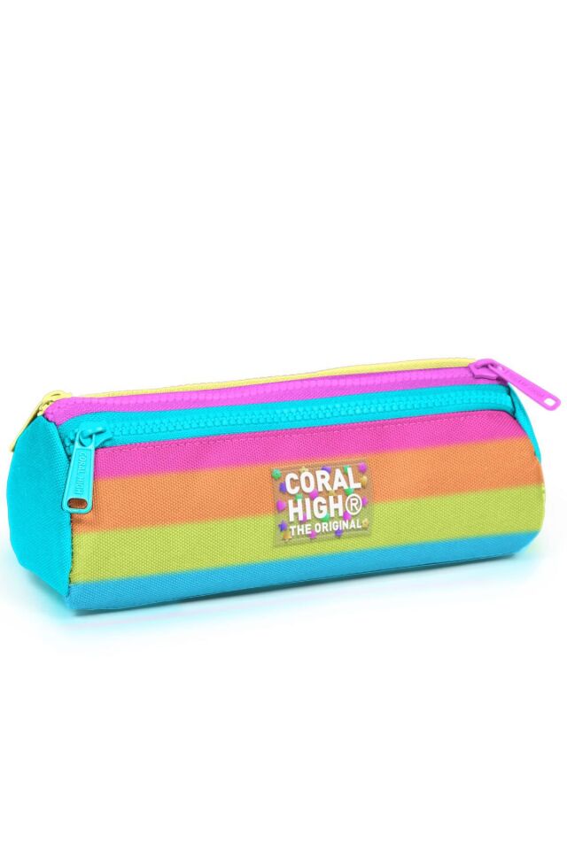 Yaygan Coral High Kalem Çanta  Üç Bölmeli 22086