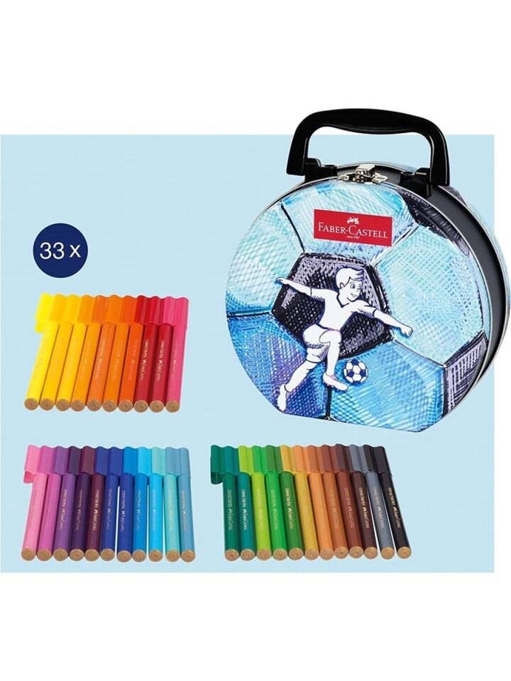 Faber-Castell Eğlenceli Keçeli Kalem Futbol Topu 33 Lü