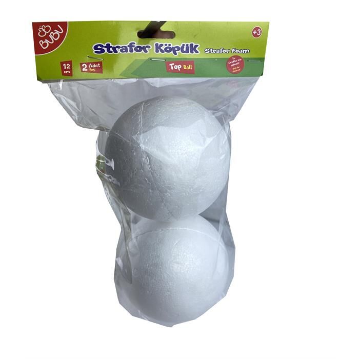 Bu-Bu Strafor Köpük Top 12 Cm 2 Parça 