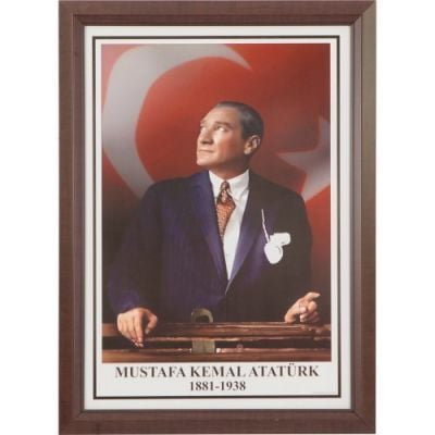 İnter 35x50 Lamine Çerçeve Duvara Monte Atatürk Portresi