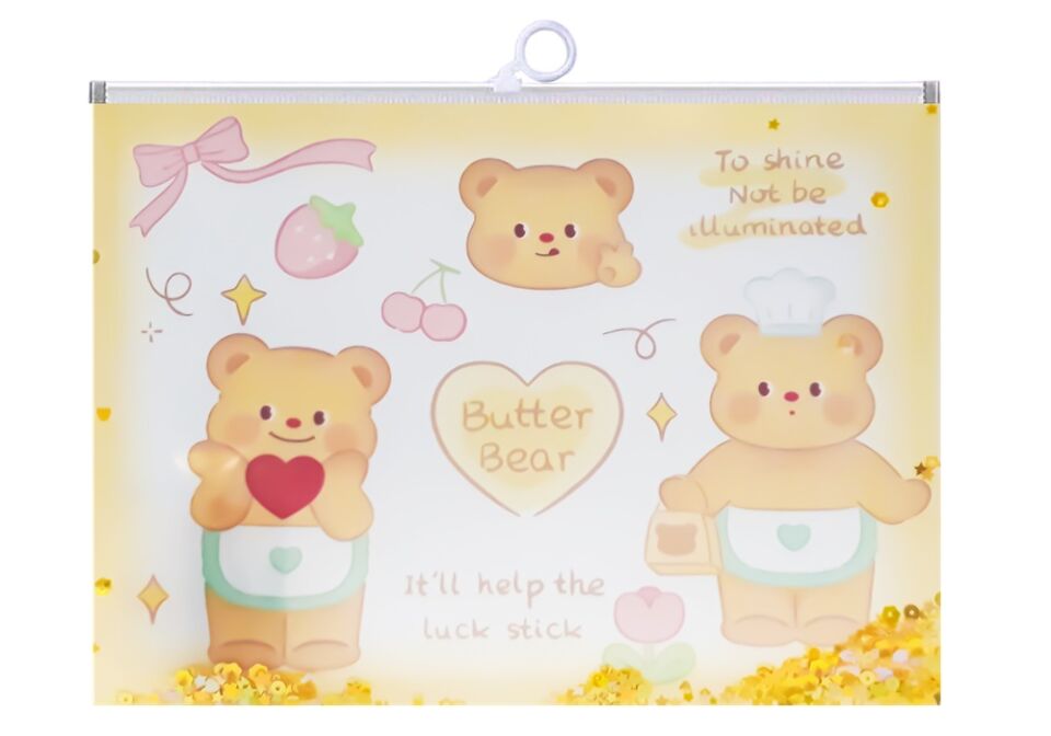 Taros Unick Color Butter Bear Pullu A5 Kilitli Dosya