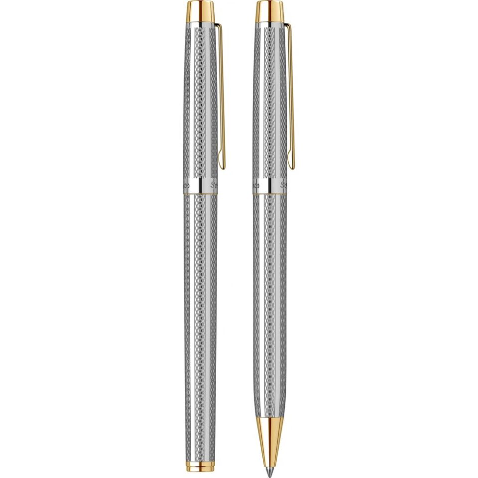 Scrikss 722W Dolma Tükenmez Kalem Gold Krom