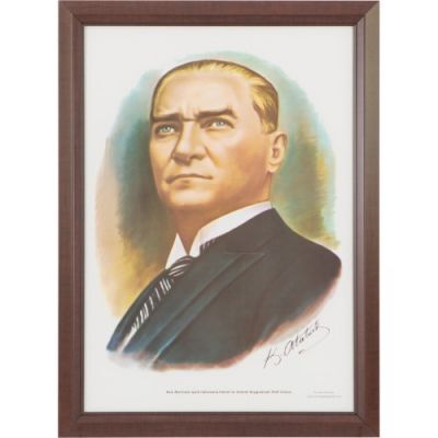 İnter 35x50 Lamine Çerçeve Duvara Monte Atatürk Portresi