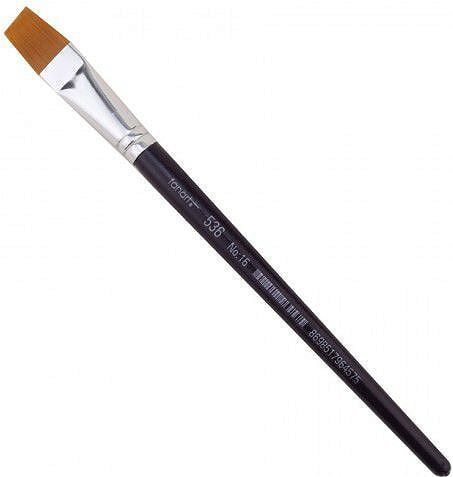 Fanart Academy Seri 536C Sentetik Kıl Yassı Fırça Mor Sap No 18