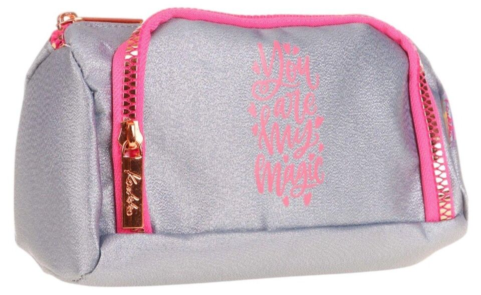 Kaukko Sparkle Plump Kalem Çantası Gri