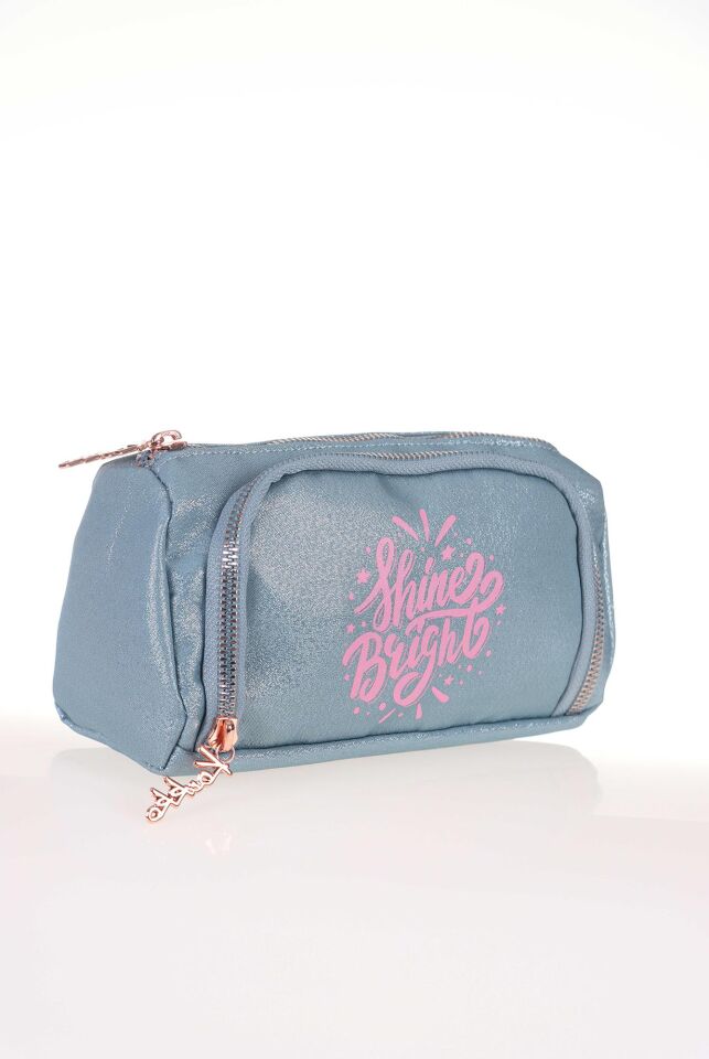 Kaukko Sparkle Plump Kalem Çantası Gri