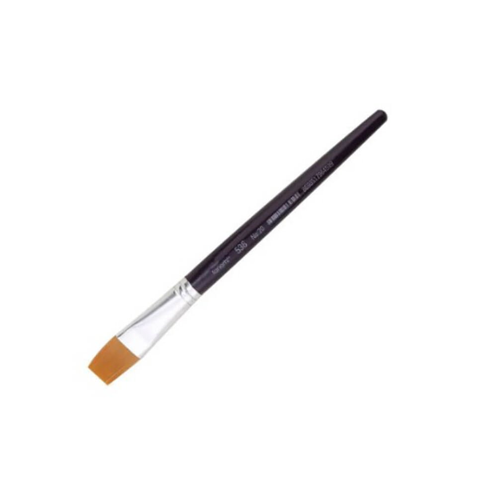 Fanart Academy Seri 536C Sentetik Kıl Yassı Fırça Mor Sap No 20