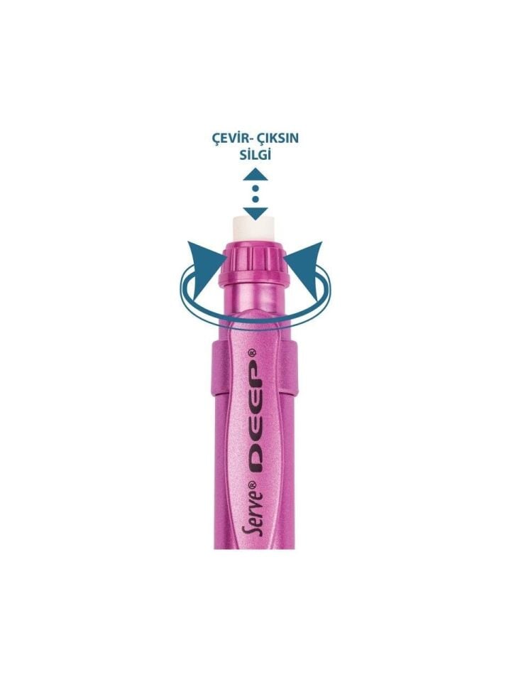Serve Versatil Kalem Deep 0.7 Metalik Prenses Pembe